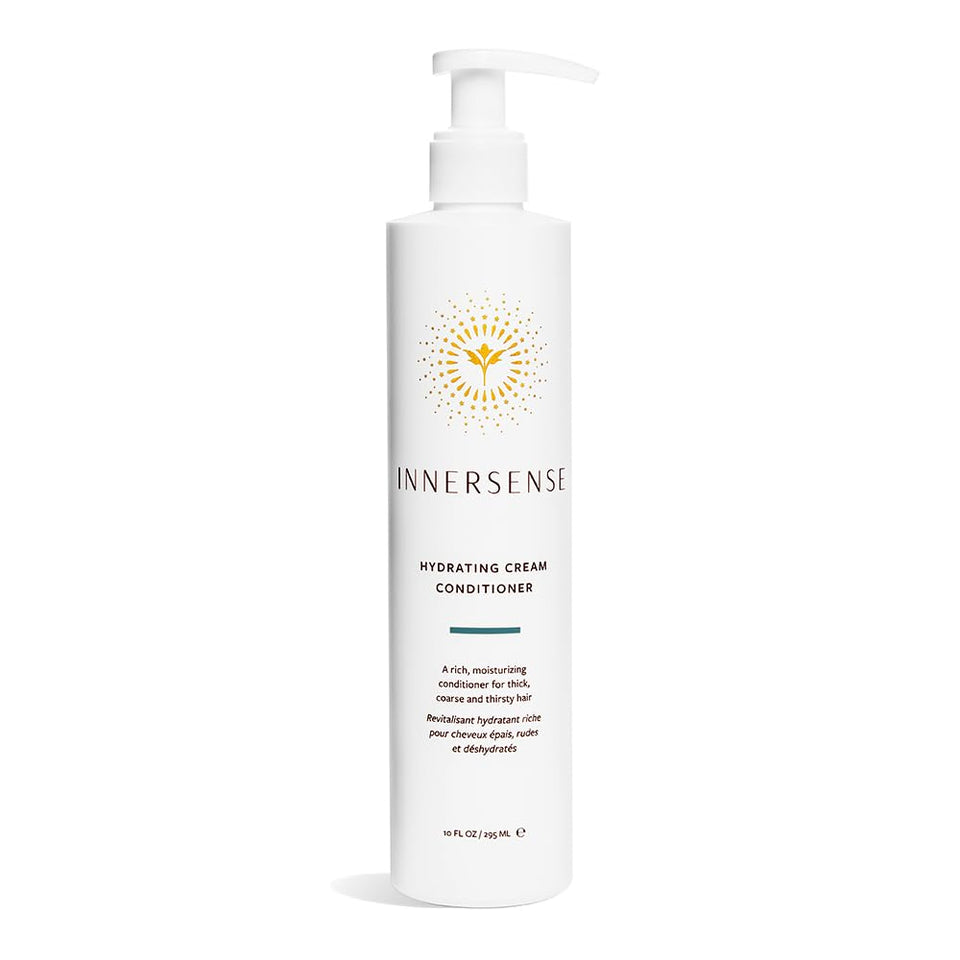 INNERSENSE front packaging showing 10oz hydrating cream conditioner and clean design benefits
