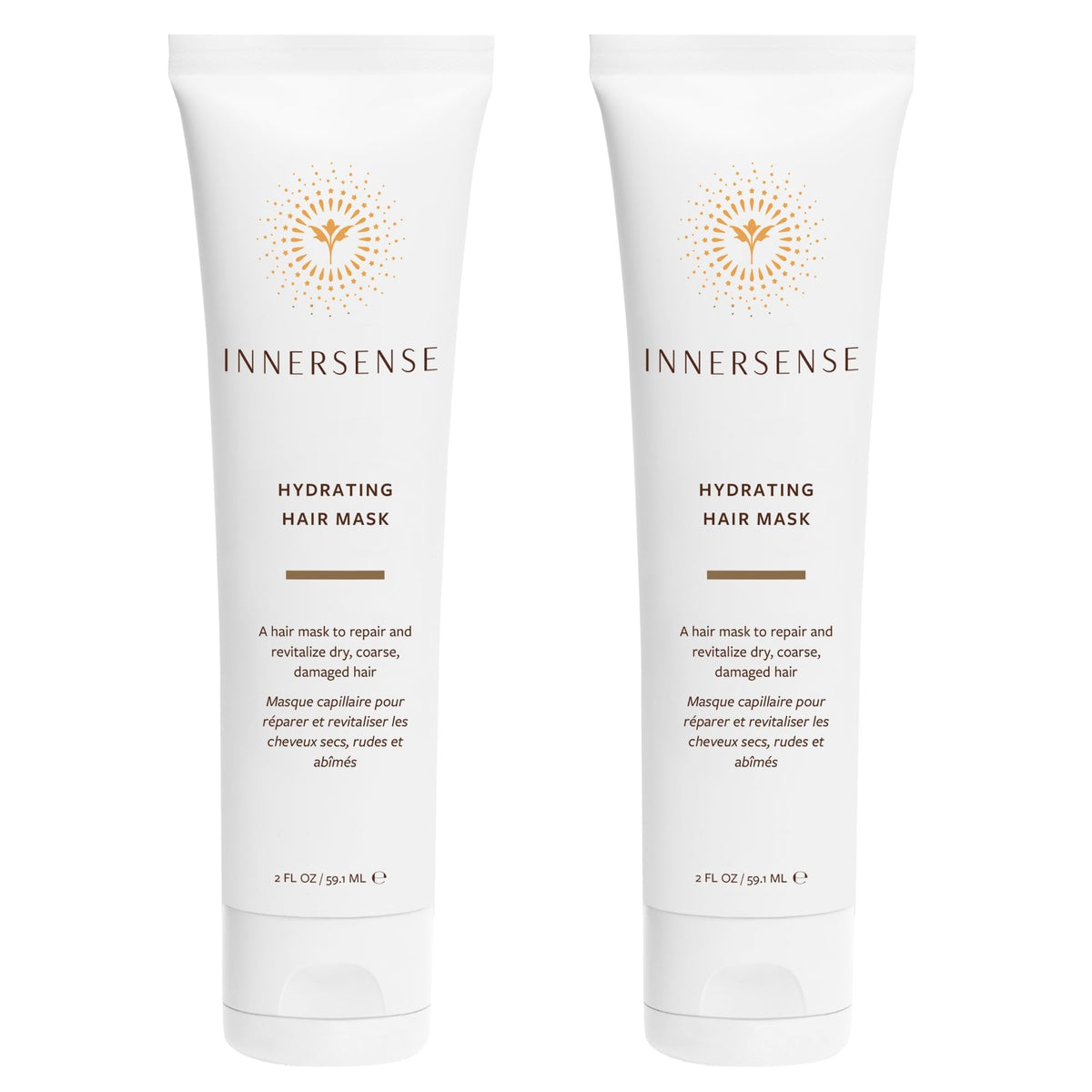 INNERSENSE front packaging of hydrating hair mask showing clean branding and size