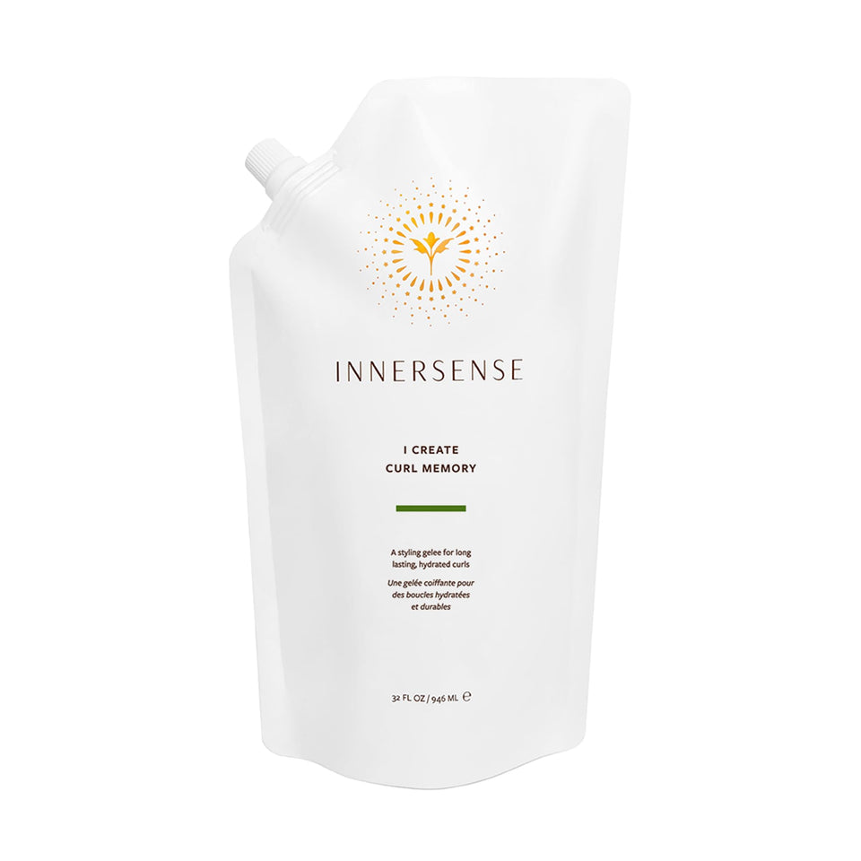 INNERSENSE refill pouch front view showing brand and product for easy recognition and eco benefit