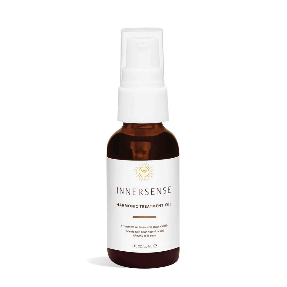 INNERSENSE front bottle display showing clean organic packaging and product benefit