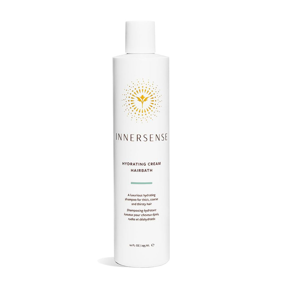 INNERSENSE front packaging of Hydrating Hairbath showing label and bottle for clean beauty