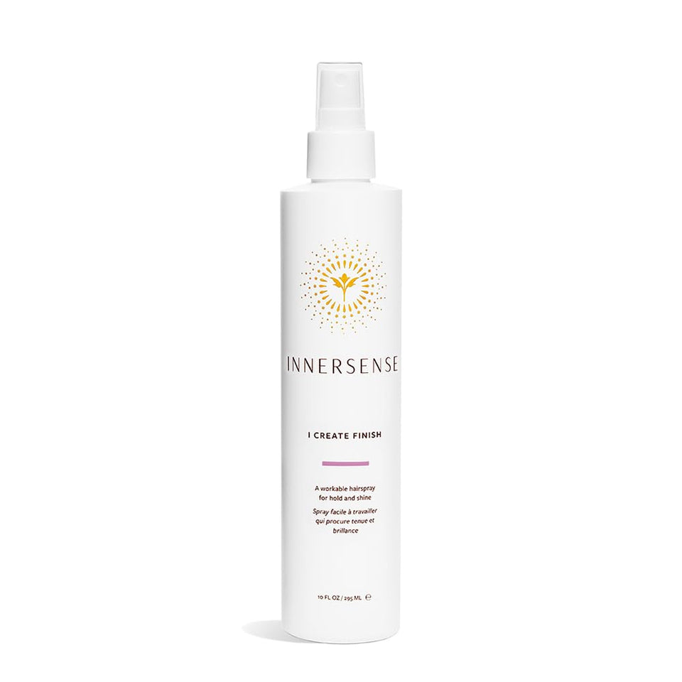 INNERSENSE I Create Finish front bottle shot showing label and size, clean hold benefit