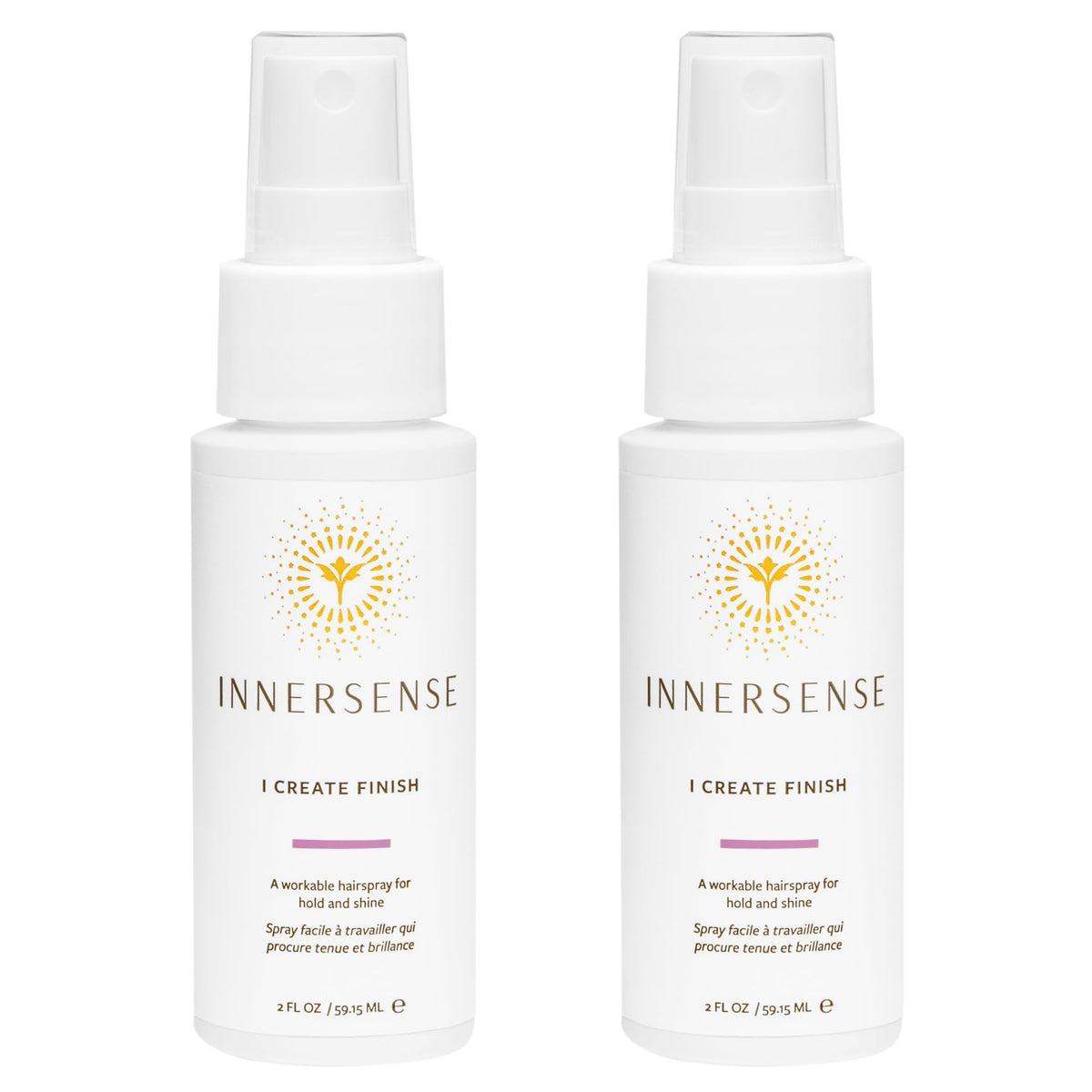 INNERSENSE I Create Finish front packaging showing medium hold and clean ingredients benefit