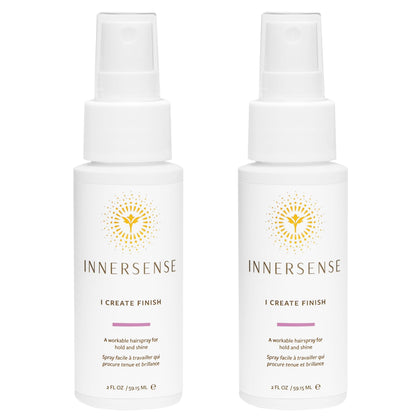INNERSENSE I Create Finish front packaging showing medium hold and clean ingredients benefit