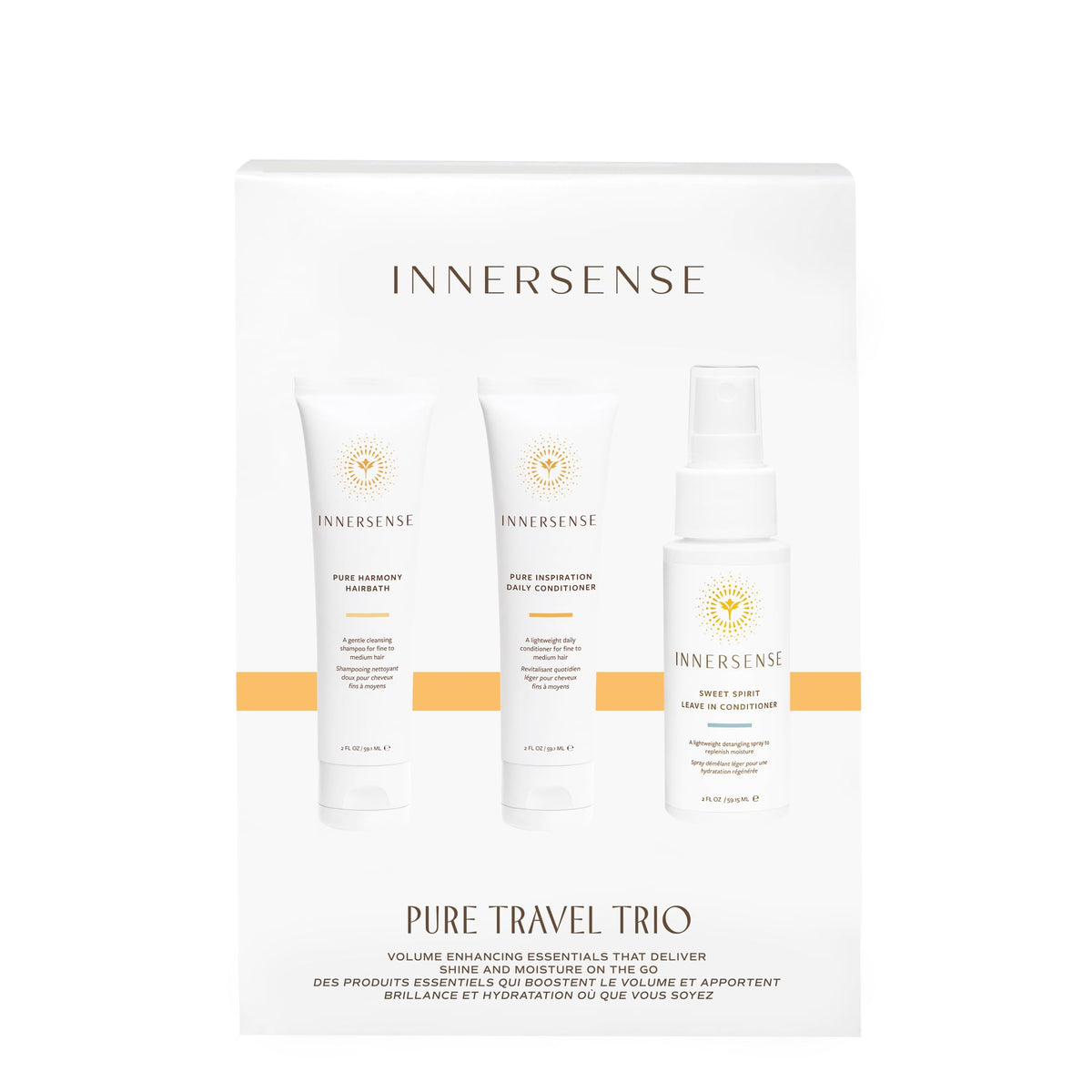 INNERSENSE products on bathroom shelf conveying clean-beauty lifestyle benefit