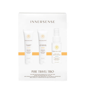 INNERSENSE products on bathroom shelf conveying clean-beauty lifestyle benefit