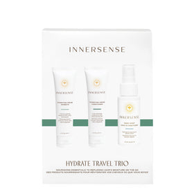 INNERSENSE trio in a beach bag showing travel-ready, protective care