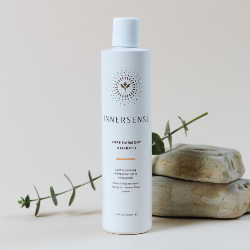 INNERSENSE shampoo paired with conditioner in bathroom setting for routine benefit