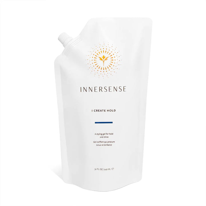 INNERSENSE refill pouch front showing size and eco-friendly packaging benefits
