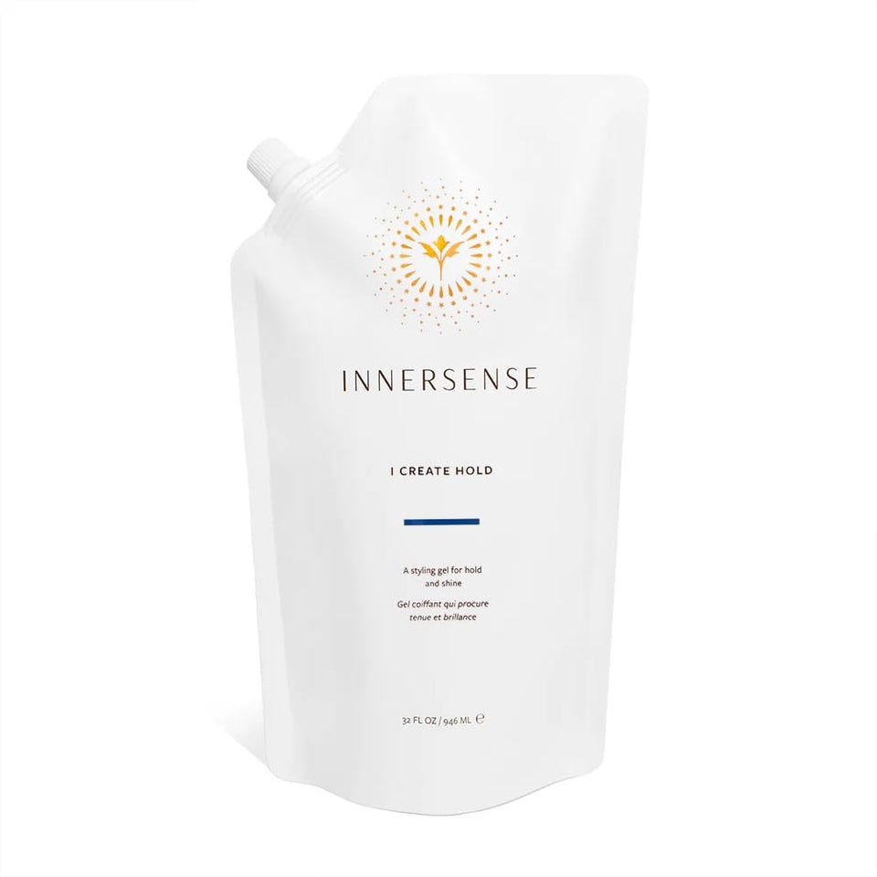 INNERSENSE refill pouch front showing size and eco-friendly packaging benefits