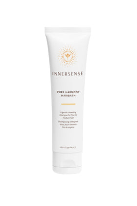 INNERSENSE Pure Harmony Hairbath pouring foam to show gentle cleansing benefit
