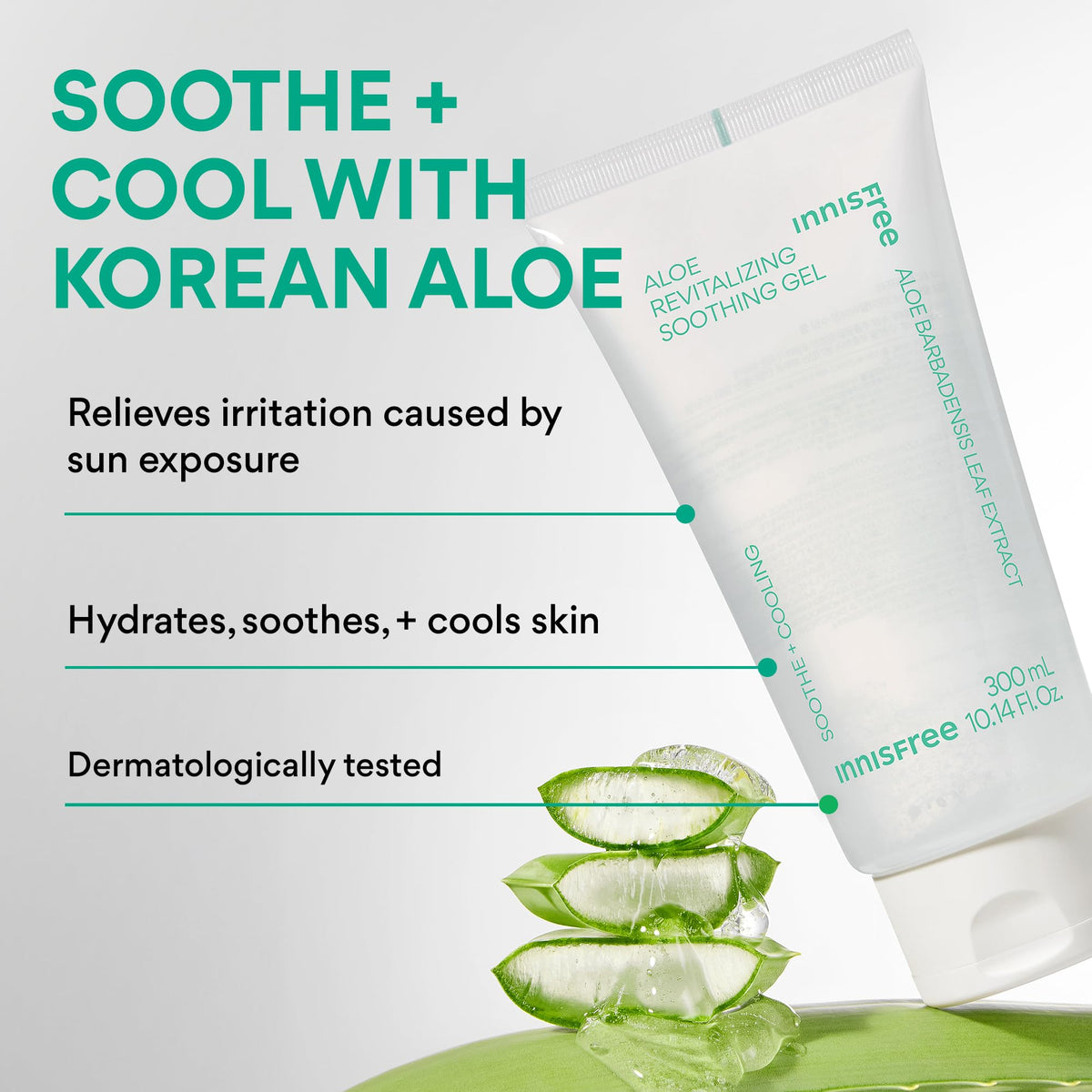 innisfree open jar close-up gel texture and quick-absorbing feel