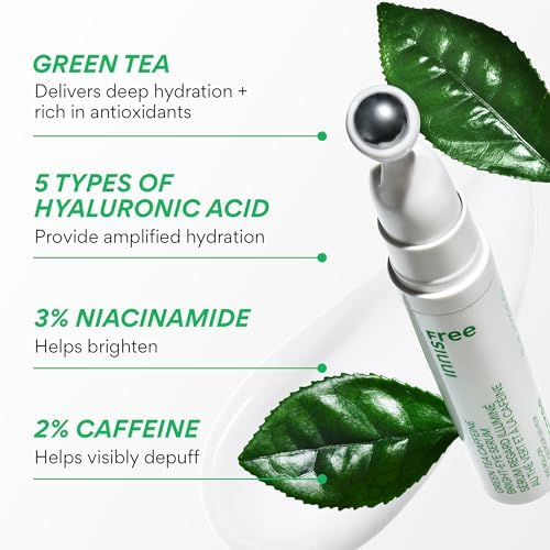 innisfree applying roll-on under eye to reduce puffiness and refresh