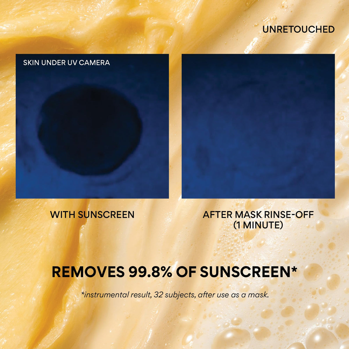 innisfree applied as dry skin mask demonstrating quick one-minute use