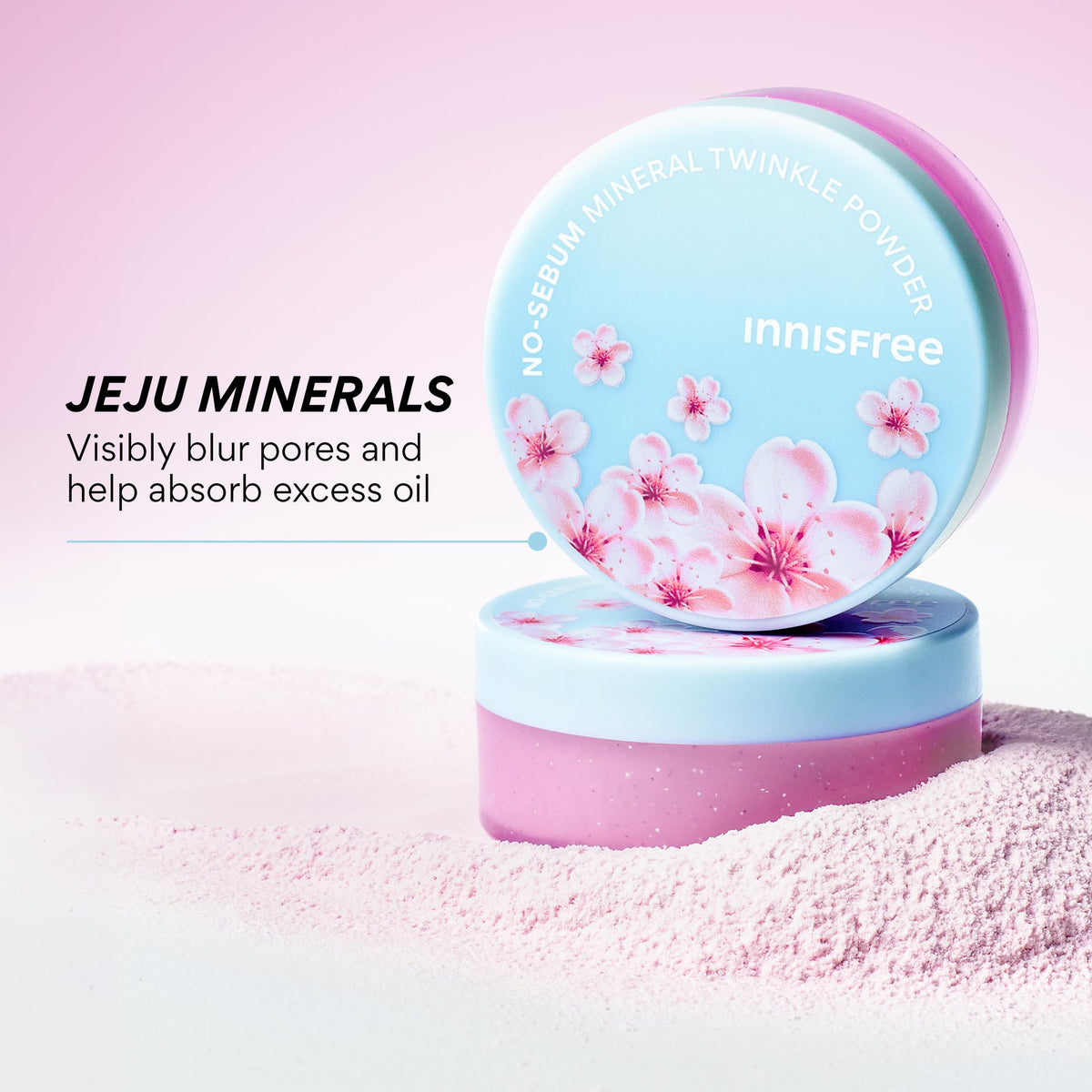 innisfree application on cheek setting makeup and reducing shine