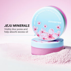 innisfree application on cheek setting makeup and reducing shine