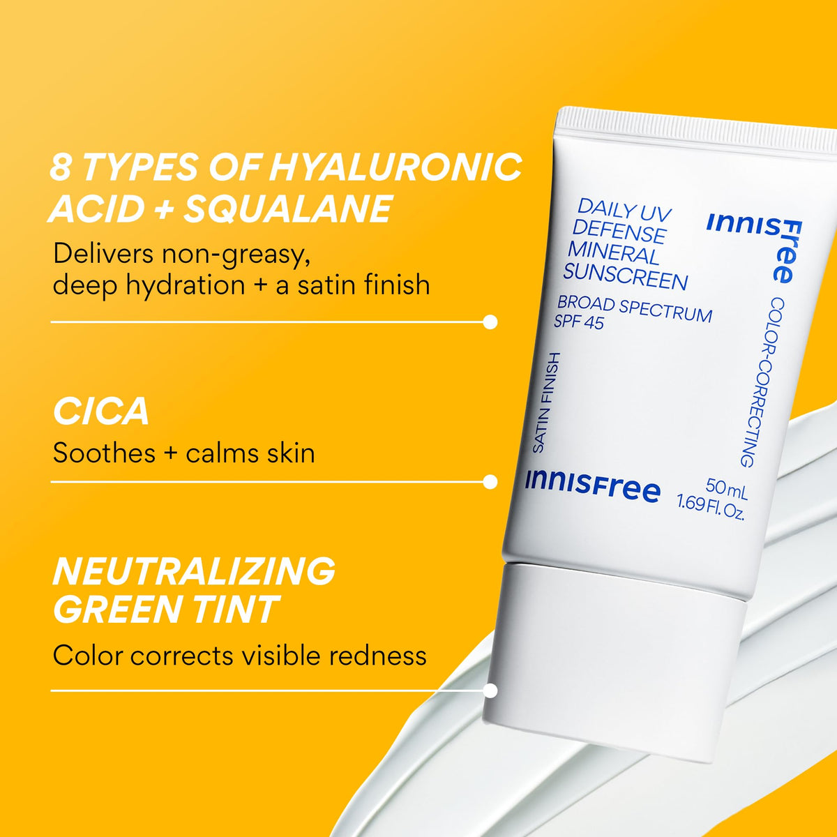 innisfree side-by-side before and after redness neutralization result
