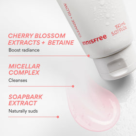 innisfree hand dispensing cleanser demonstrating easy application and control