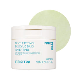 innisfree front packaging showing biodegradable toner pads and product benefit
