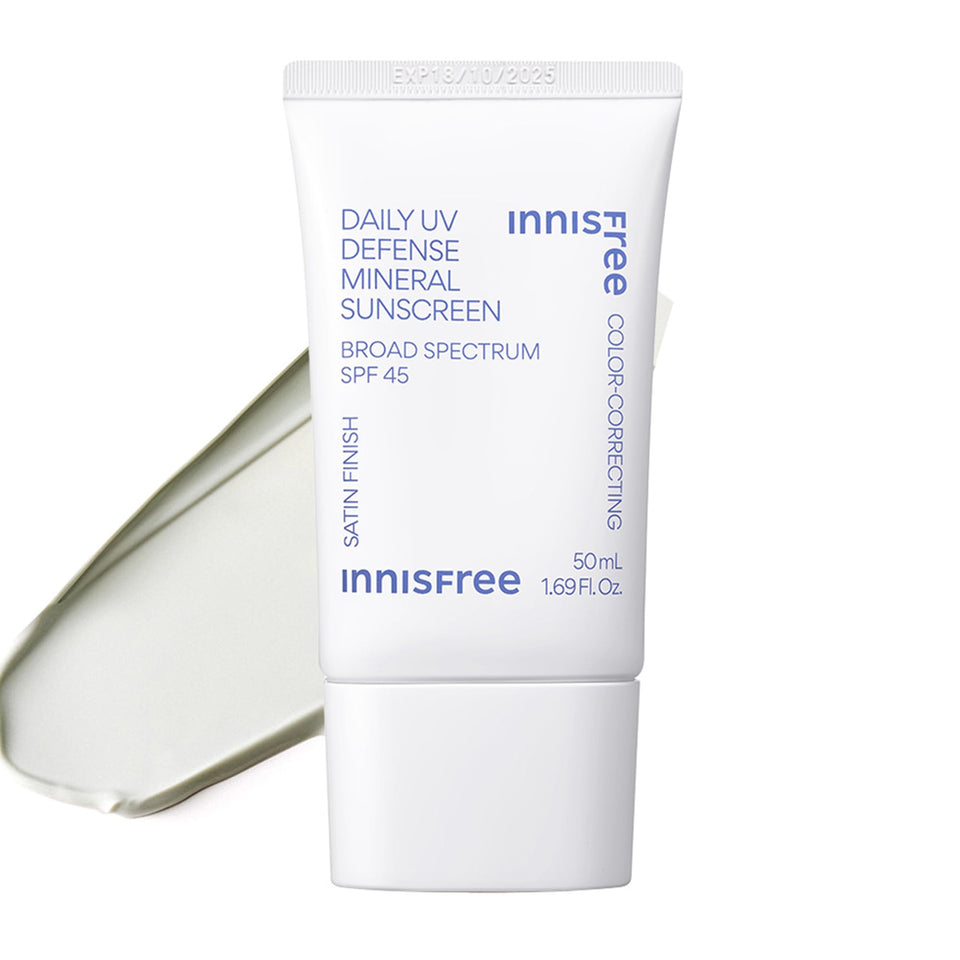 innisfree front tube view showing product branding and SPF benefit