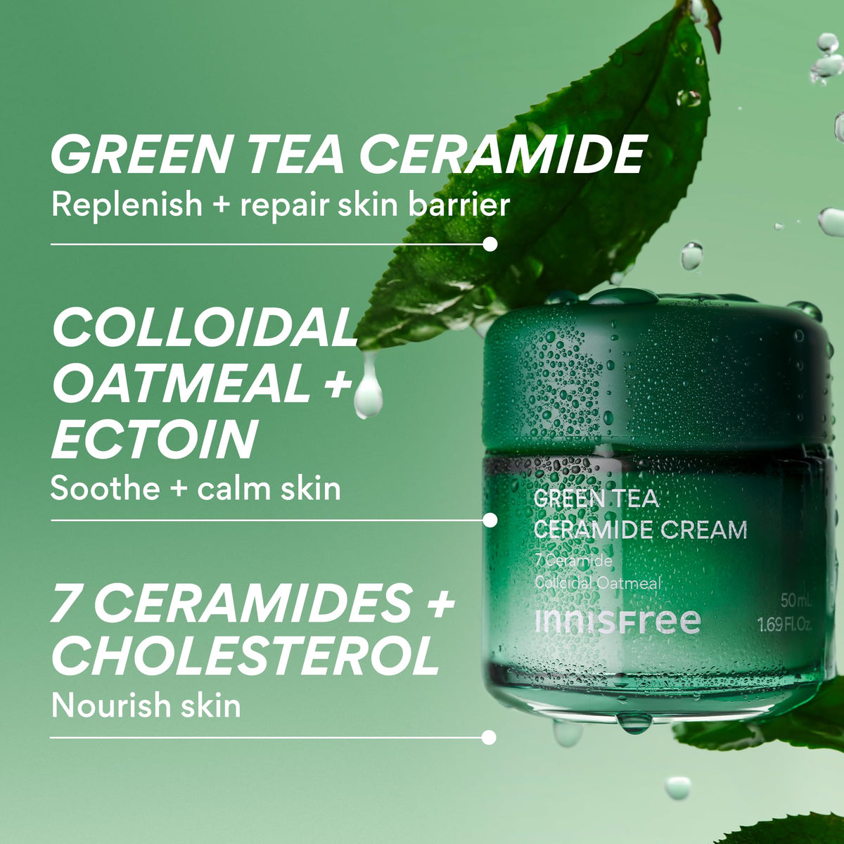 innisfree cream being smoothed on hand for fast absorption and non-greasy feel