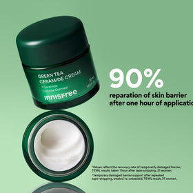 innisfree open jar close-up of cream texture delivering fast-absorbing hydration