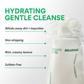 innisfree close-up foam texture displaying creamy lather and hydrating feel