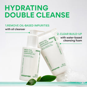 innisfree lifestyle bathroom setup showing cleanser as calming skincare step