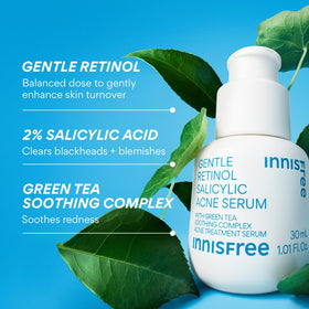 innisfree label detail showing niacinamide and salicylic acid for clarifying benefit