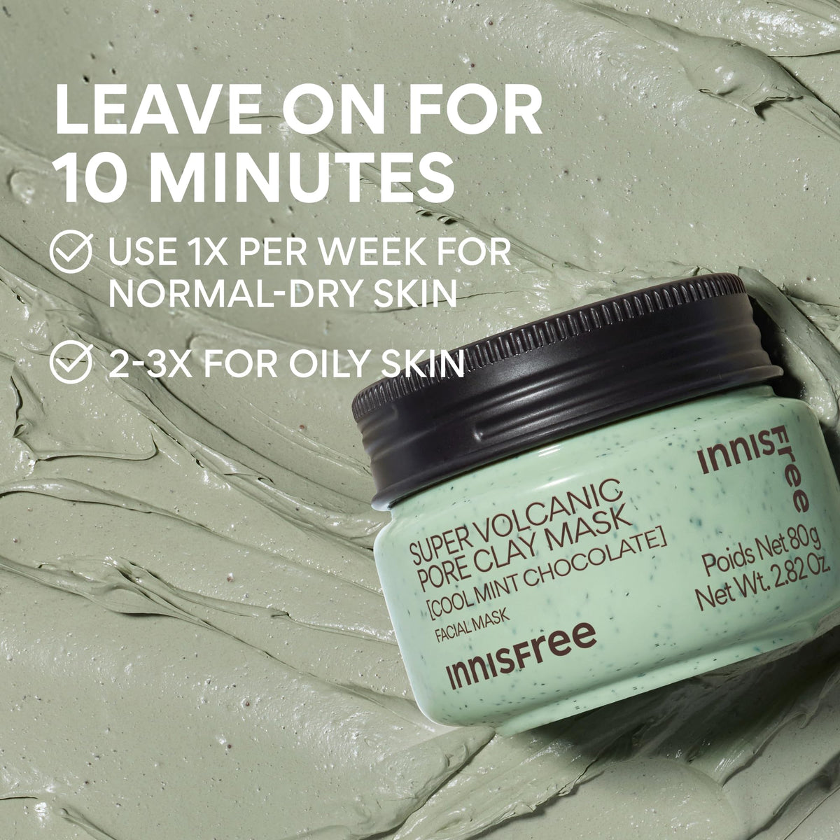 innisfree mint chocolate beside towel in bathroom suggesting at-home spa benefit