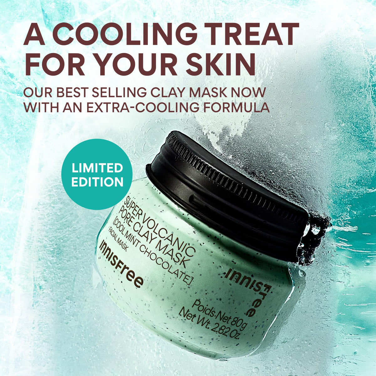 innisfree mint chocolate mask texture close-up highlighting smoothing benefit