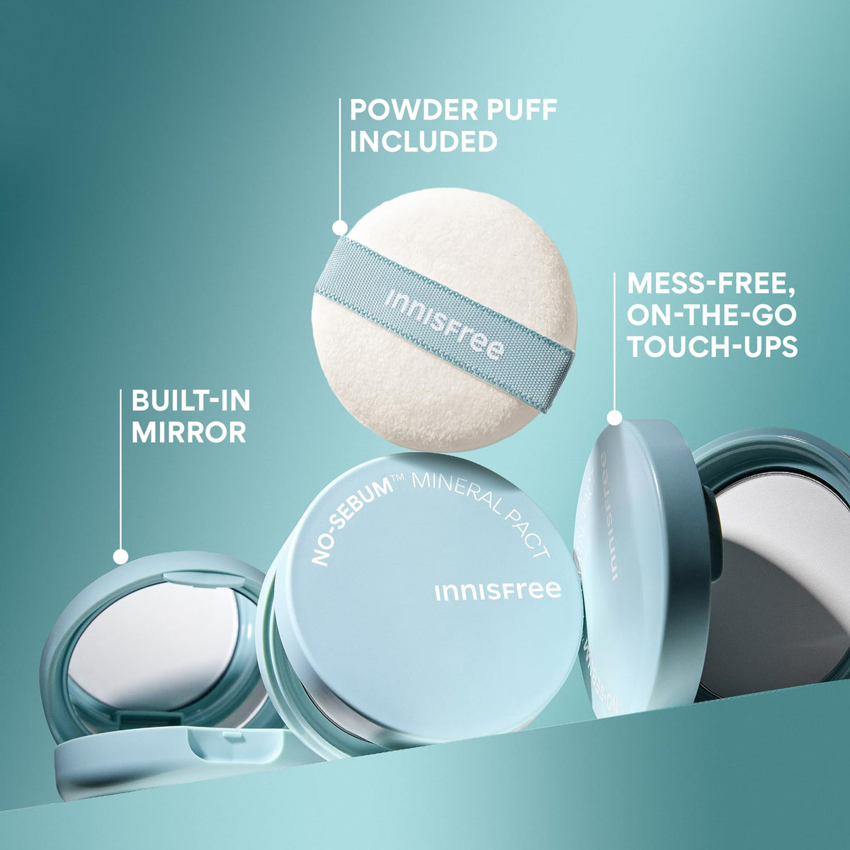innisfree compact mirror detail for quick, precise application benefit