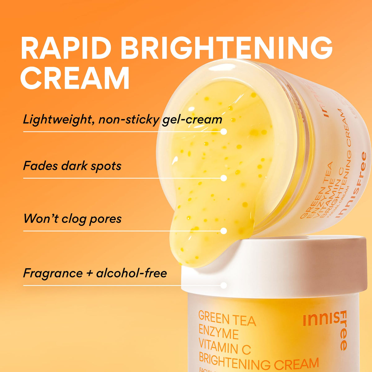 innisfree open jar revealing gel-cream texture for lightweight hydration