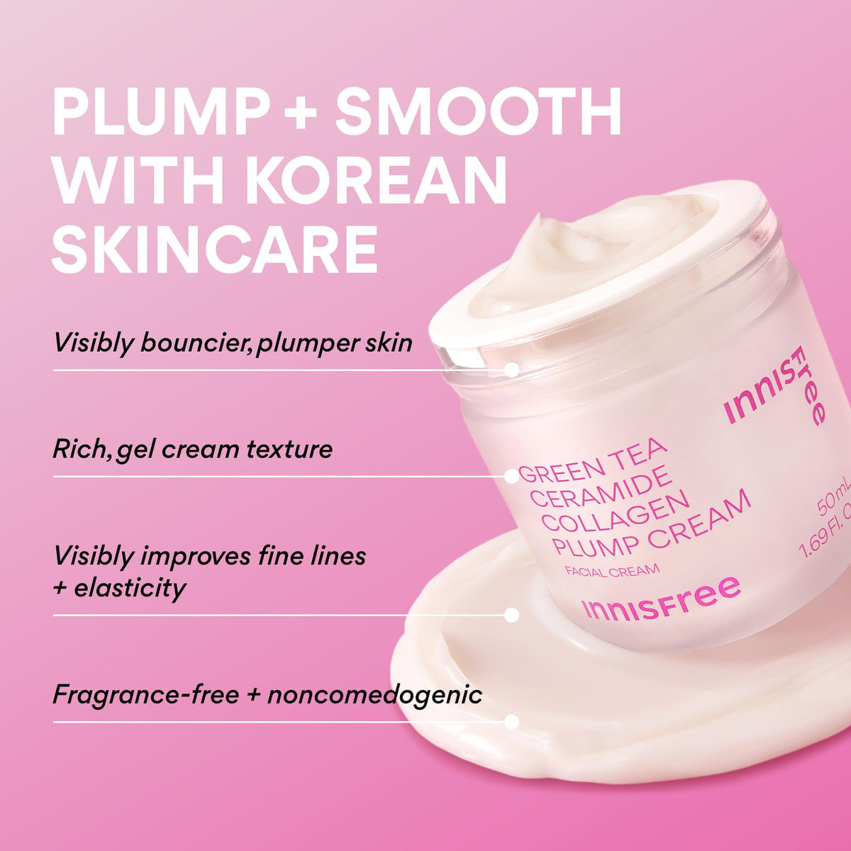 innisfree jar opened close-up showing creamy gel texture