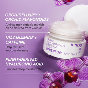 innisfree applying eye cream under-eye for depuffing and brightening