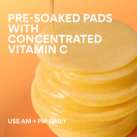 innisfree pad in use on face demonstrating quick brightening swipe for hydrated skin