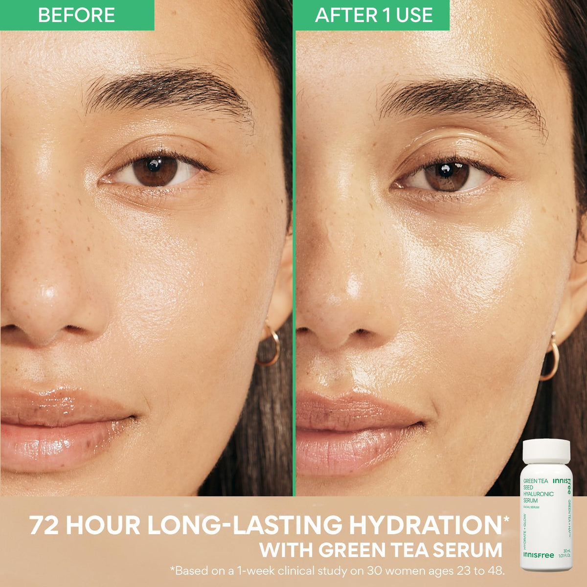 innisfree products in a travel bag lifestyle for on-the-go hydration