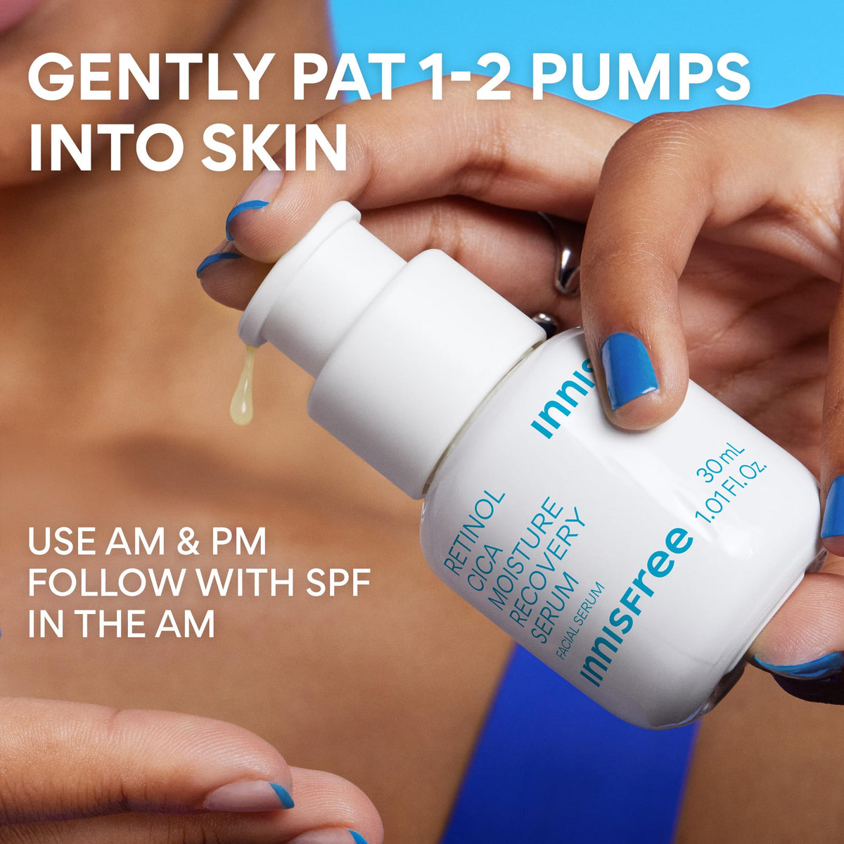 innisfree retinol cica serum in bathroom routine showing beginner-friendly placement