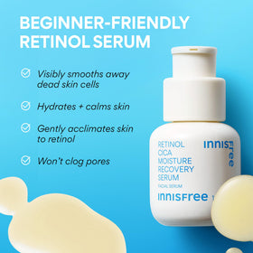 innisfree retinol cica serum pump dispense illustrating easy controlled use
