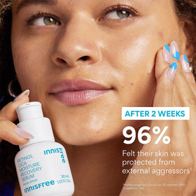 innisfree retinol cica serum texture close-up highlighting lightweight hydration
