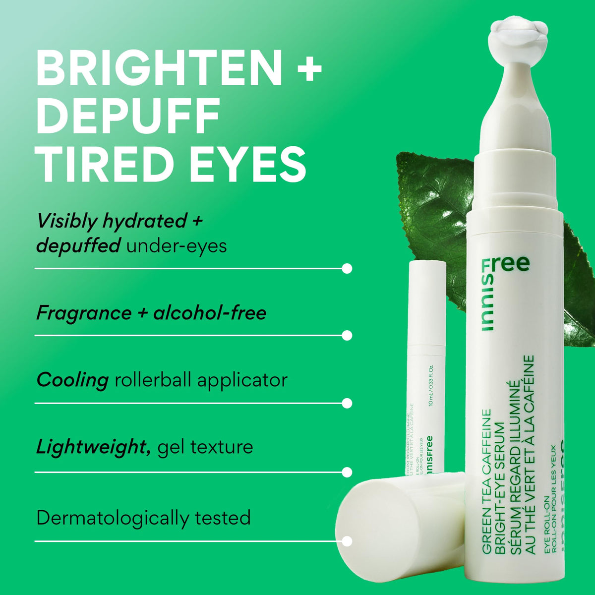 innisfree metal roll-on tip close-up for instant cooling and massage