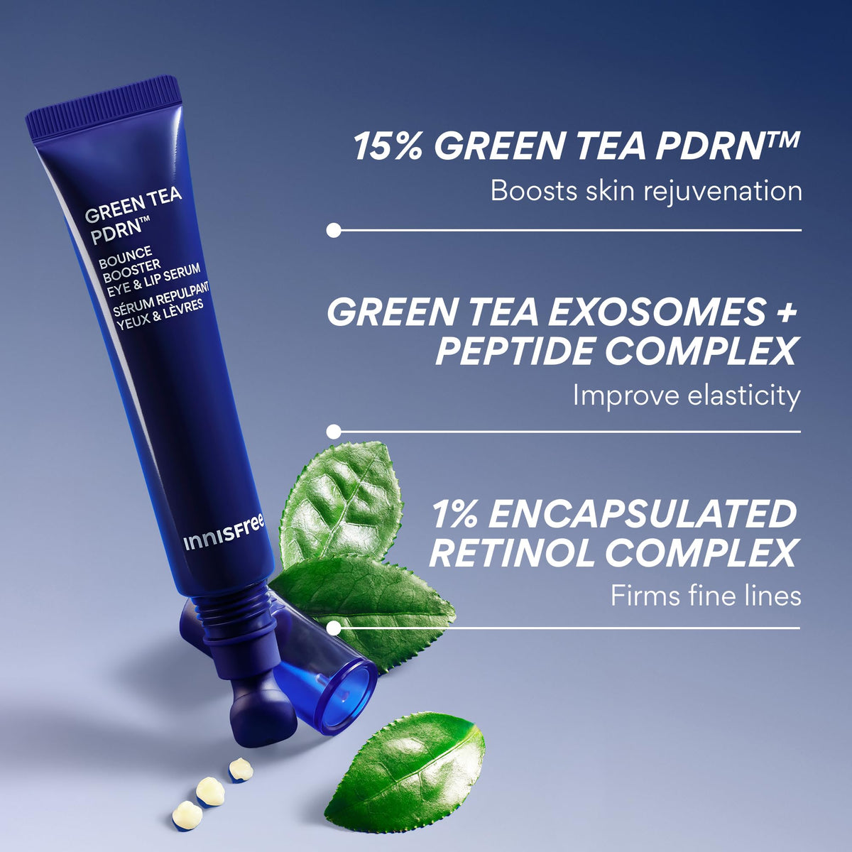 innisfree serum absorption on skin showing lightweight finish