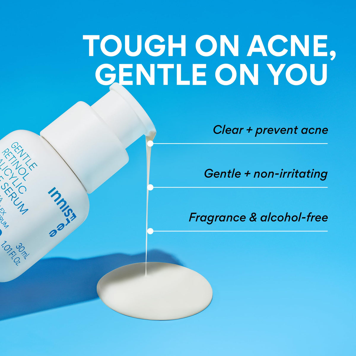 innisfree serum texture on fingertip demonstrating lightweight, fast-absorbing benefit