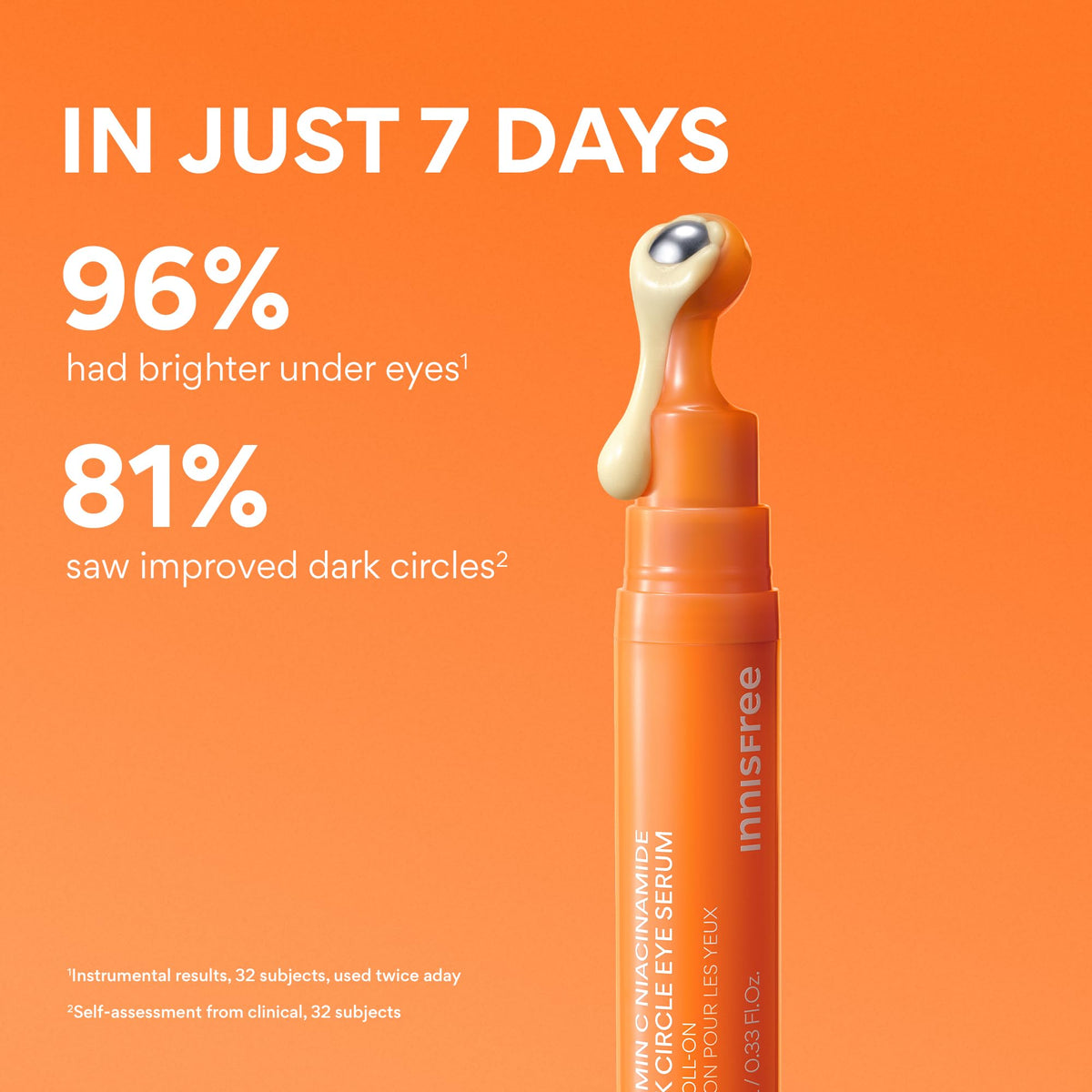 innisfree serum texture on hand showing lightweight spreadability