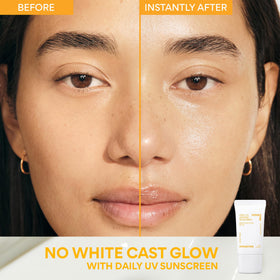 innisfree products in hand size comparison conveying portability and travel-ready benefit