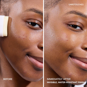 innisfree applying stick to face for fast coverage and instant blurring finish