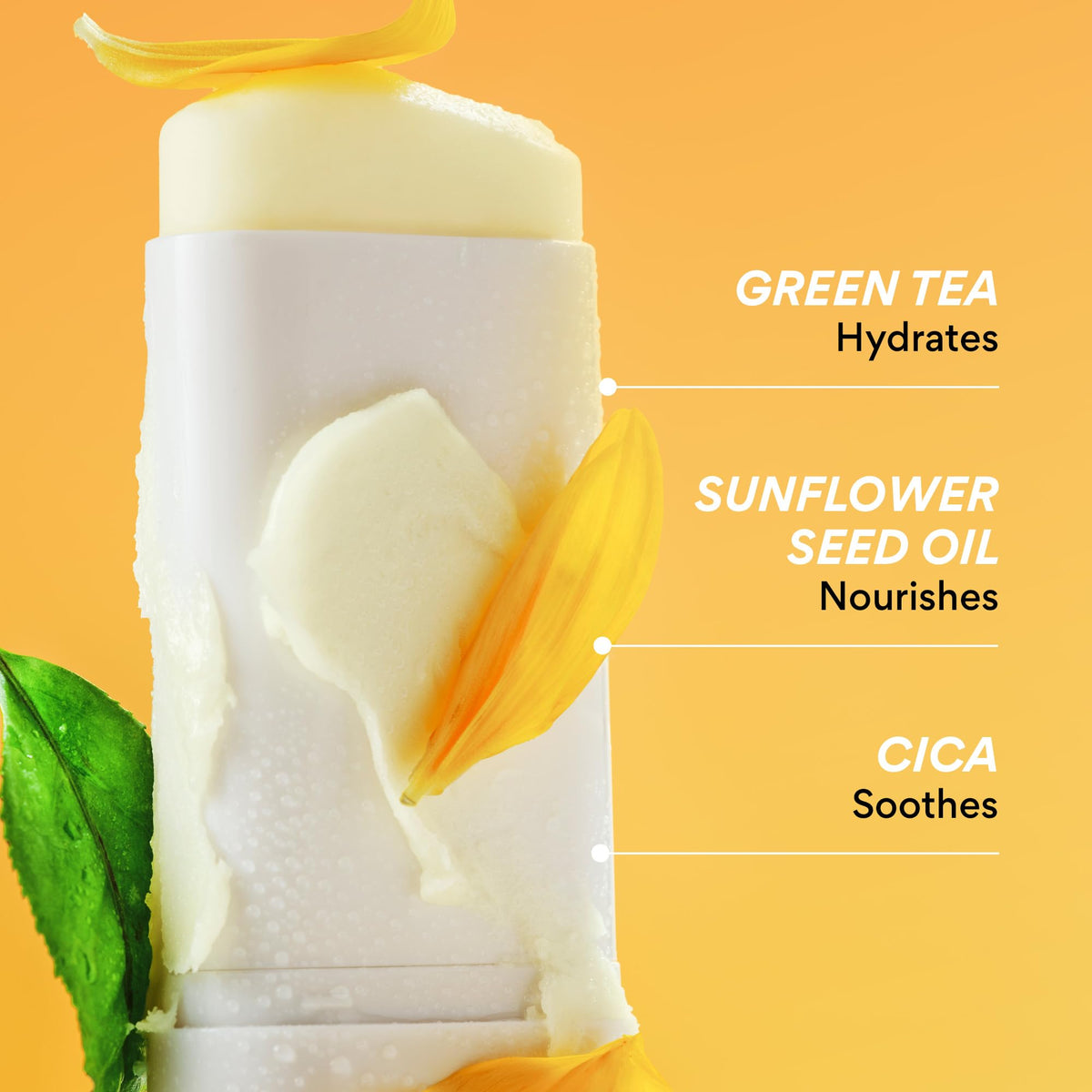 innisfree sunscreen stick next to hand to show pocket-sized portability and convenient scale