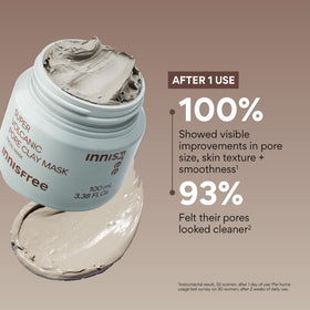 innisfree mask applied to cheek, demonstrates easy spread and quick treatment