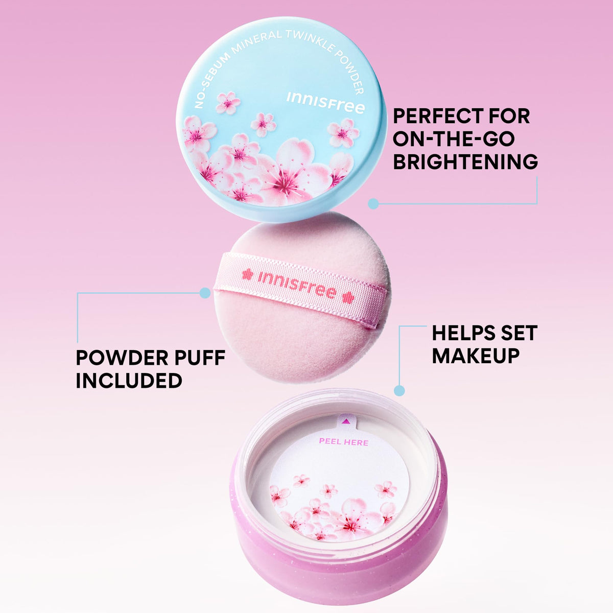 innisfree powder texture swatch on skin blurring pores and smoothing