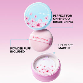 innisfree powder texture swatch on skin blurring pores and smoothing